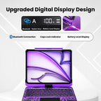 Y2K Transparent Purple 360° Rotating iPad Keyboard Case