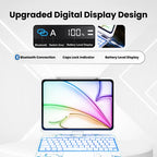 Y2K Transparent White 360° Rotating iPad Keyboard Case