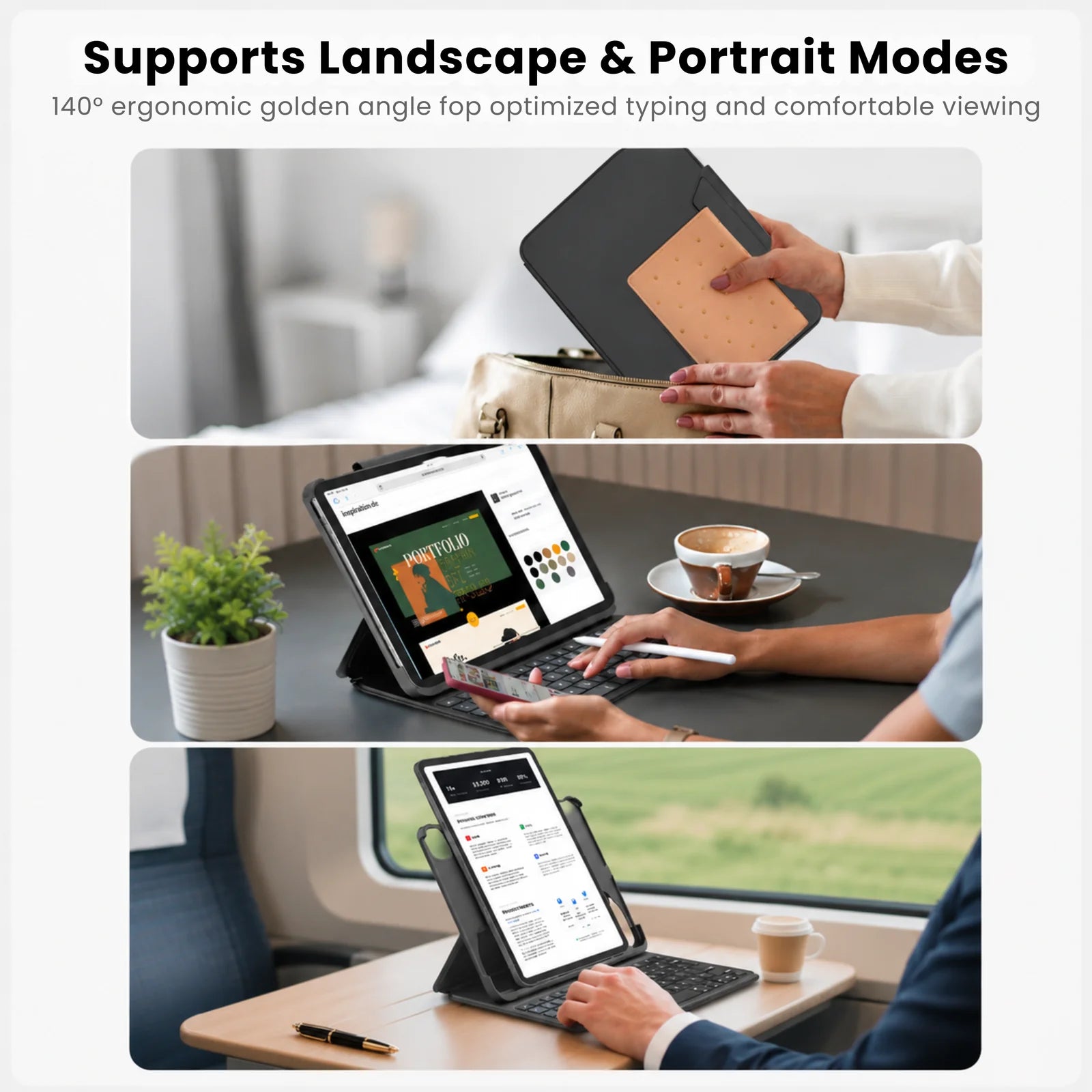 Lightweight Butterfly iPad Keyboard Case