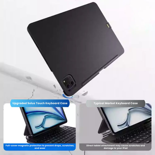 Touch-Connect iPad Keyboard Case (No Bluetooth Required)