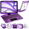 Y2K Transparent Purple 360° Rotating iPad Keyboard Case