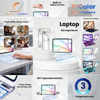 Y2K Transparent White 360° Rotating iPad Keyboard Case