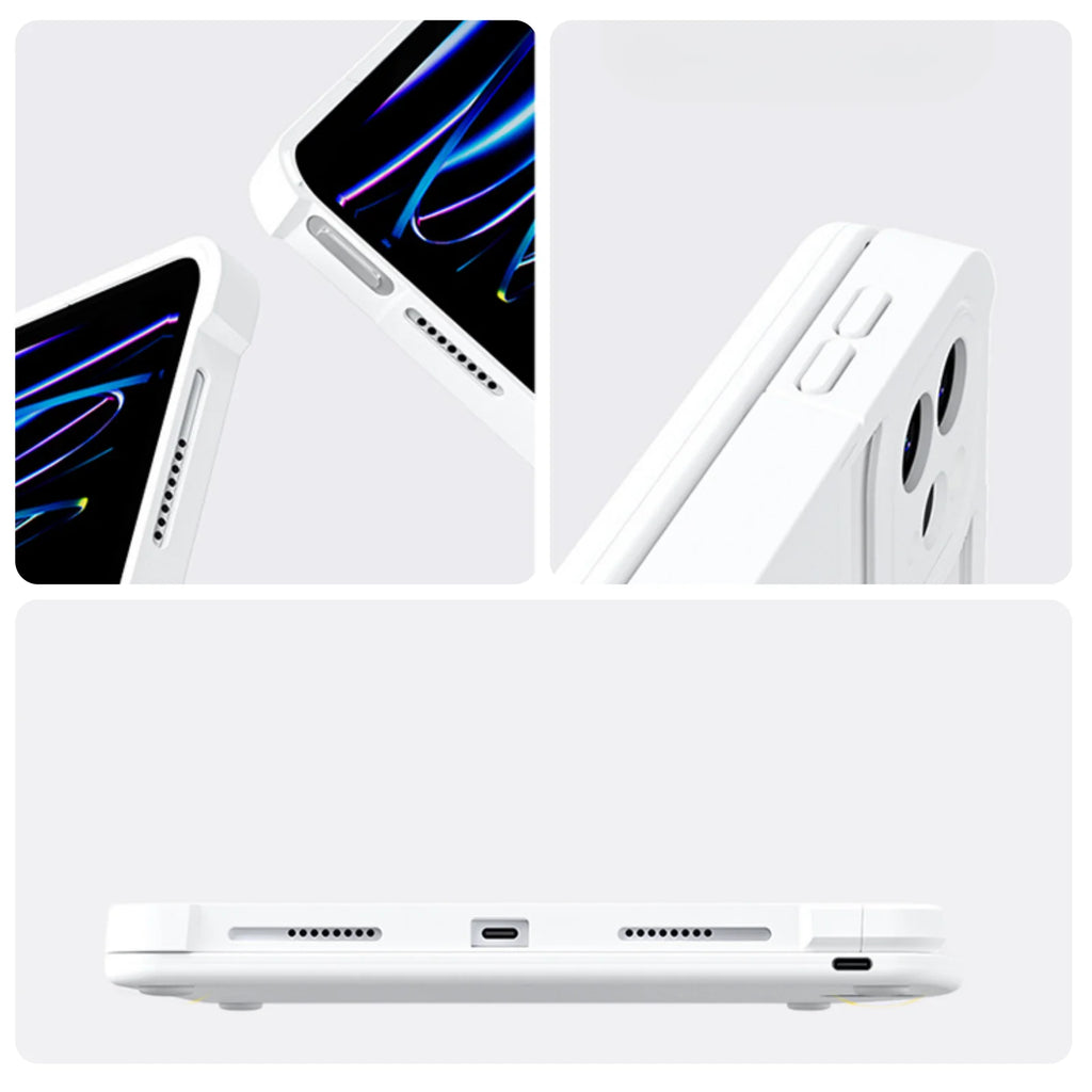 White 360° Rotating iPad Keyboard Case