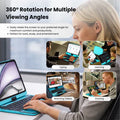 Y2K Transparent Blue 360° Rotating iPad Keyboard Case