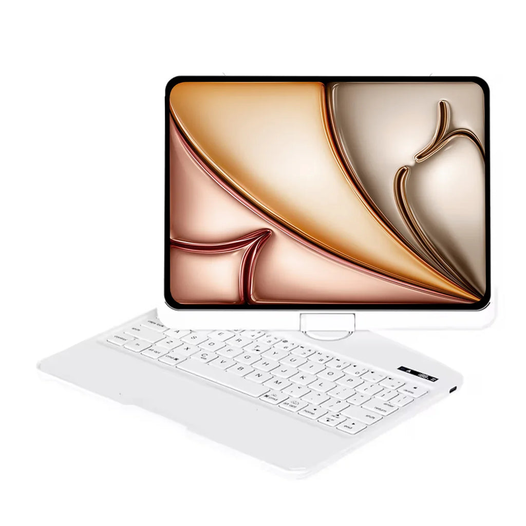 White 360° Rotating iPad Keyboard Case
