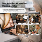Y2K Transparent Black 360° Rotating iPad Keyboard Case