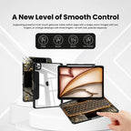 Y2K Transparent Black 360° Rotating iPad Keyboard Case