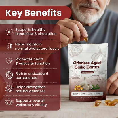 Aged Garlic Extract - 7500mg Odorless Softgels