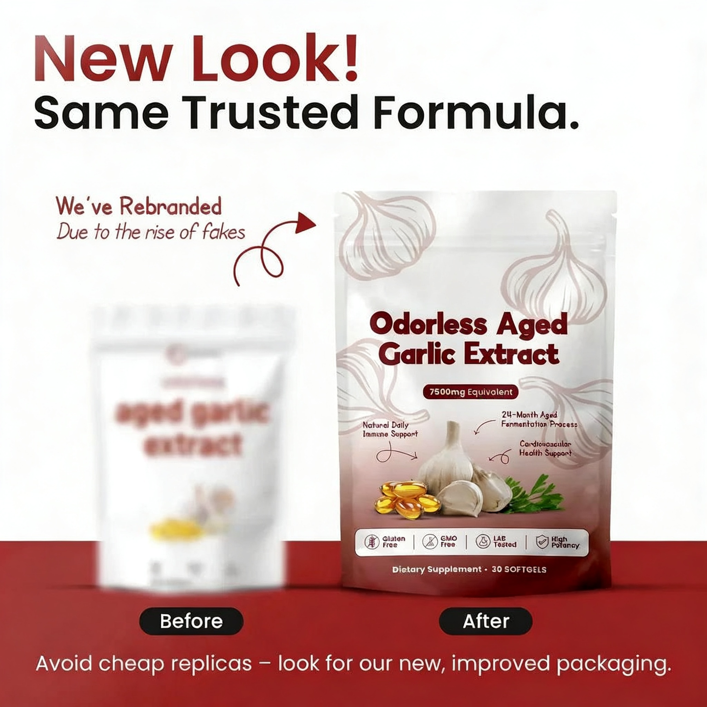 Aged Garlic Extract - 7500mg Odorless Softgels